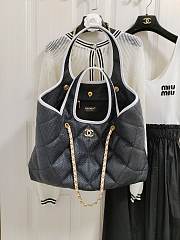 Fortok Chanel 23M Coco Beach Bag Black and White  - 4