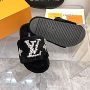 Fortok Louis Vuitton 2023 Wool Slippers Black - 5