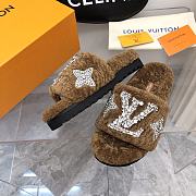 Fortok Louis Vuitton 2023 Wool Slippers Brown - 4