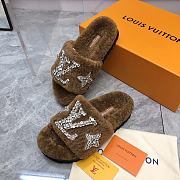 Fortok Louis Vuitton 2023 Wool Slippers Brown - 2