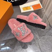 Fortok Louis Vuitton 2023 Wool Slippers Pink - 6