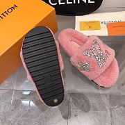 Fortok Louis Vuitton 2023 Wool Slippers Pink - 5