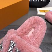 Fortok Louis Vuitton 2023 Wool Slippers Pink - 3