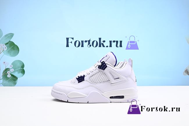 Fortok Nike Air Jordan 4 Retro Metallic White and Purple CT8527-115 - 1