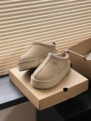 Fortok Ugg Natural Tazz Flatform Suede Slippers - 1