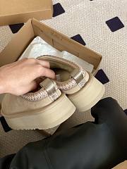 Fortok Ugg Natural Tazz Flatform Suede Slippers - 4