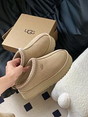 Fortok Ugg Natural Tazz Flatform Suede Slippers - 2