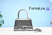 Balenciaga Hourglass Embossed Tote Bag in Silver Color 23x10x14cm - 1