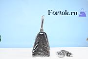 Balenciaga Hourglass Embossed Tote Bag in Silver Color 23x10x14cm - 2