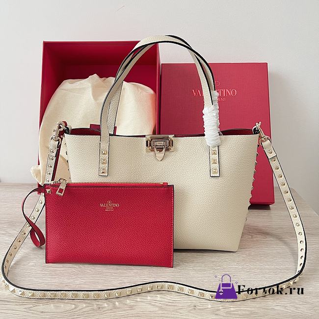 Fortok Valentino Garavani Shopper Rockstud Small With Pouch 20x26x7.5 cm - 1