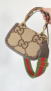 Fortok Gucci Bamboo Jumbo GG Mini Bag 21x15x7cm - 6