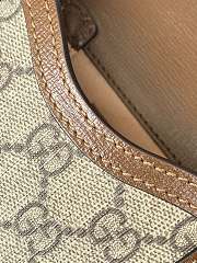 Fortok Gucci Horsebit 1955 Mini Beige And Brown Leather Bag 11.5x17x4cm - 2