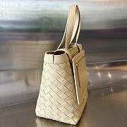 Fortok Bottega Veneta Small Flip Flap Beige 23x18.5x15cm - 5
