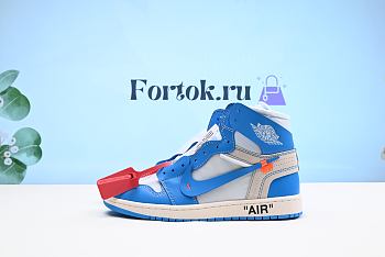 Fortok Air Jordan 1 Retro High Off-White University Blue Sneakers AQ0818-148