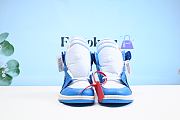Fortok Air Jordan 1 Retro High Off-White University Blue Sneakers AQ0818-148 - 6