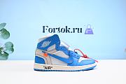 Fortok Air Jordan 1 Retro High Off-White University Blue Sneakers AQ0818-148 - 5