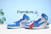 Fortok Air Jordan 1 Retro High Off-White University Blue Sneakers AQ0818-148 - 4