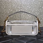 Fortok Valentino Garavani Locò Transparent Shoulder Bag White 27x13x6cm - 2