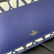 Fortok Valentino Garavani Locò Small Toile Iconographe Tote Bag Blue 27x13x6cm - 3