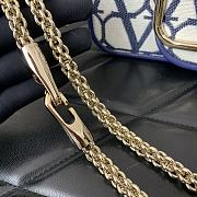 Fortok Valentino Garavani Locò Small Toile Iconographe Tote Bag Blue 27x13x6cm - 5