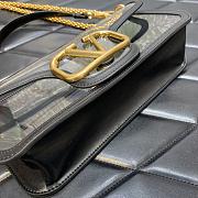 Fortok Valentino Garavani Locò Transparent Shoulder Bag Black 27x13x6cm - 6