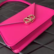 Fortok Valentino Garavani Letter Leather Shoulder Bag Pink 5080 24x15.5x7cm - 3