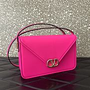 Fortok Valentino Garavani Letter Leather Shoulder Bag Pink 5080 24x15.5x7cm - 2