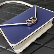 Fortok Valentino Garavani Letter Leather Shoulder Bag Blue 5080 24x15.5x7cm - 6