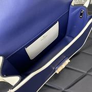 Fortok Valentino Garavani Letter Leather Shoulder Bag Blue 5080 24x15.5x7cm - 4