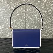 Fortok Valentino Garavani Letter Leather Shoulder Bag Blue 5080 24x15.5x7cm - 2