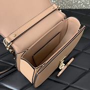 Fortok Valentino Garavani Logo-print Shoulder Bag Beige 8030 22x15x5cm - 6
