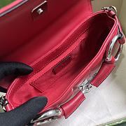 Fortok Gucci Horsebit Chain Shoulder Bag Red 27x11.5x5cm - 5