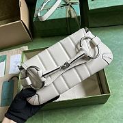 Fortok Gucci Horsebit Chain Shoulder Bag White 27x11.5x5cm - 5