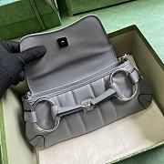Fortok Gucci Horsebit Chain Shoulder Bag Grey 27x11.5x5cm - 4