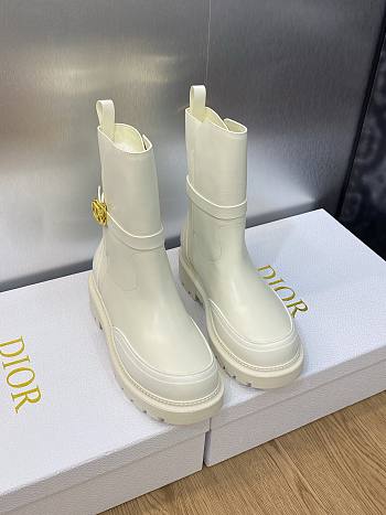 Fortok Dior Empriente Ankle Boots White