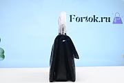Fortok Chanel Shoulder Black Silver Hardware Bag 111106A 25cm - 5