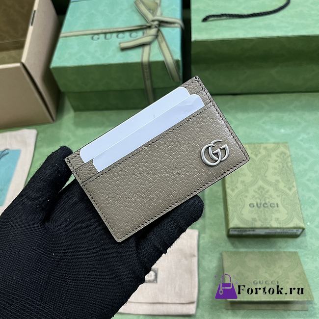 Fortok Gucci Marmont Card Holder Grey 657588 11x7cm - 1