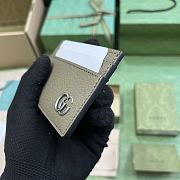 Fortok Gucci Marmont Card Holder Grey 657588 11x7cm - 6