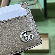 Fortok Gucci Marmont Card Holder Grey 657588 11x7cm - 2