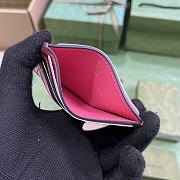 Fortok Gucci GG Matelassé Card Holder Pink 723790 10x7cm - 5