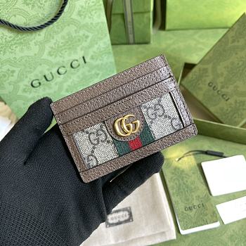 Fortok Gucci Ophidia Monogram Card Holder 523159 10x7cm