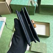 Fortok Gucci Diana Bamboo Card Holder Black 658244 11x8.5x3cm - 6