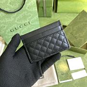 Fortok Gucci Ophidia Black Leather Card Holder 536454 10x7cm - 3
