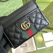 Fortok Gucci Ophidia Black Leather Card Holder 536454 10x7cm - 2