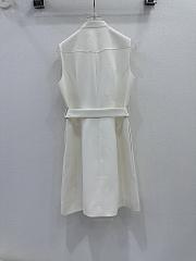 Fortok Louis Vuitton 23 Sleeveless Belt Dress White - 4