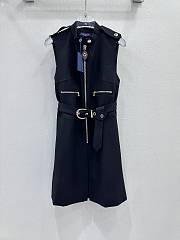 Fortok Louis Vuitton 23 Sleeveless Belt Dress Black - 1