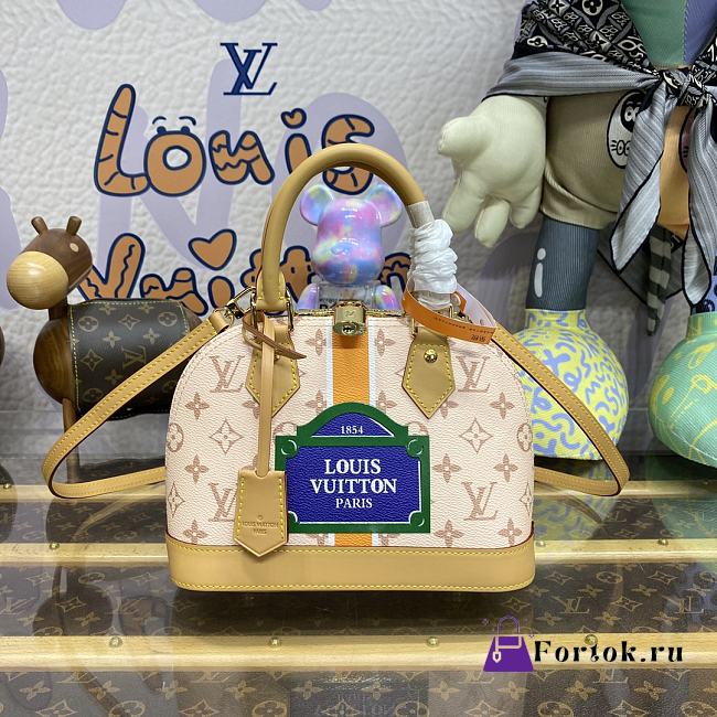 Fortok Louis Vuitton Alma BB Bag Beige M23502 23.5x17.5x11.5cm - 1