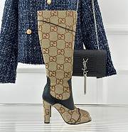 Fortok Gucci Classic Snake Print Boots Beige - 1