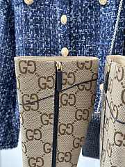 Fortok Gucci Classic Snake Print Boots Beige - 5