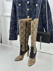 Fortok Gucci Classic Snake Print Boots Beige - 6